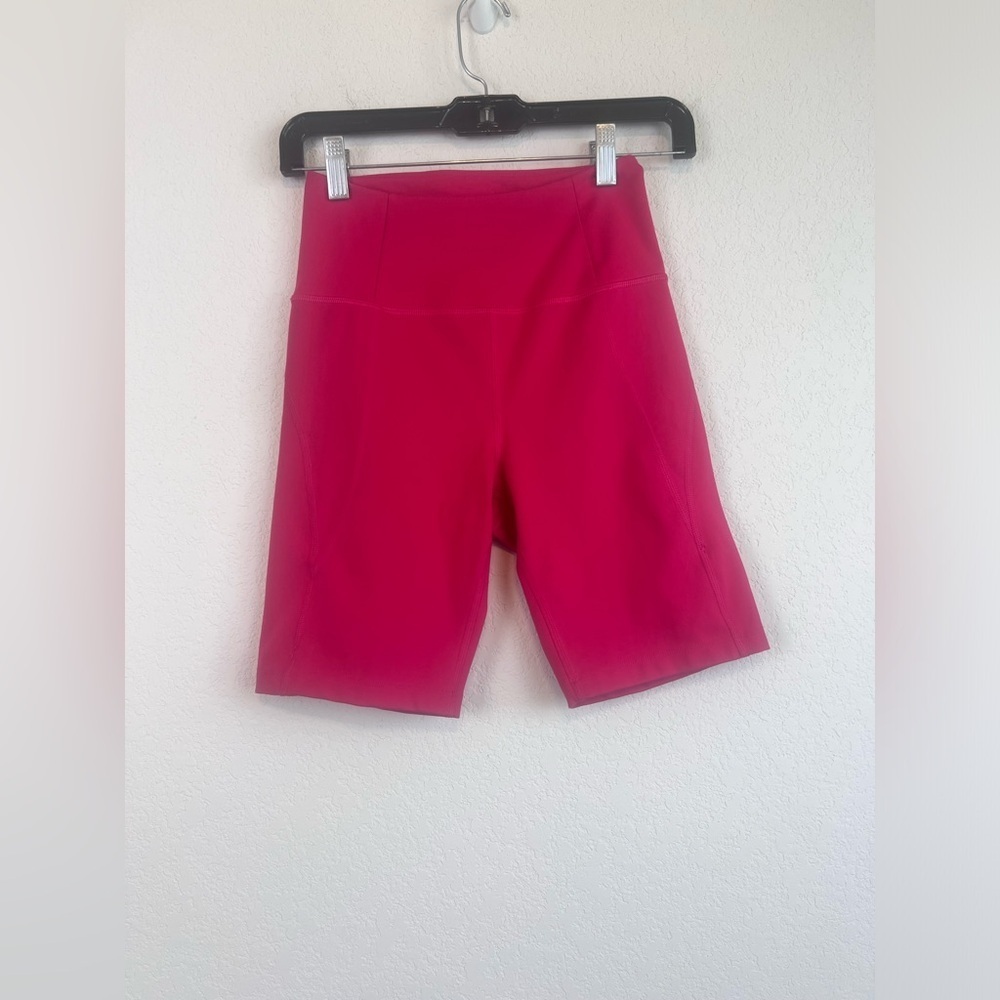 Girlfriend Collective #4011 High Rise Bike Short in Pink Size Small